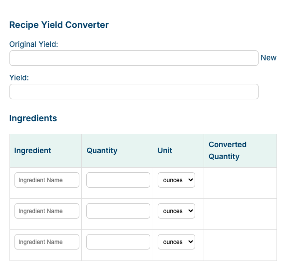 Recipe Tool